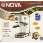 اسپرسوساز نوا مدل NCM-157 EXPS با بدنه استیل و قابلیت کف شیر اتوماتیک